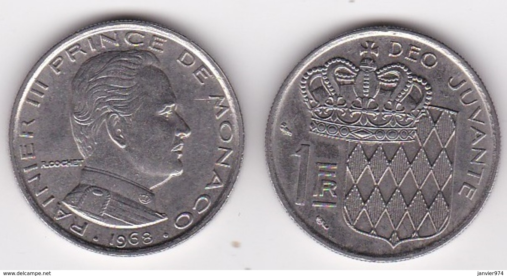 MONACO. 1 FRANC 1968 RAINIER III - 1960-2001 Nieuwe Frank