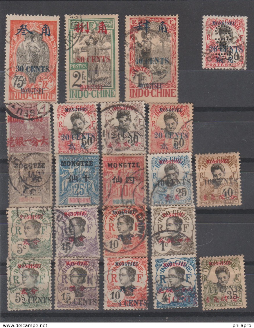 CHINE  CHINA  MONG-TZEU  Used   Lot  Réf  478 T - Used Stamps