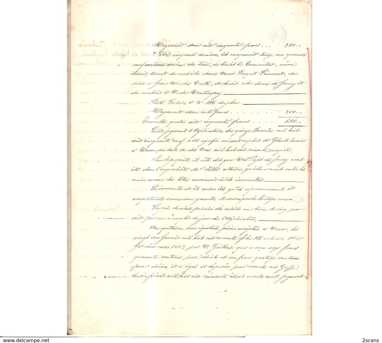 TRILPORT - 1861 - Vente Par Les Créanciers De Mme Vve CLAUDIN (née LEDUC) - Meaux, Villenoy, BOURETTE, PAJOT DE JUVISY - Villenoy