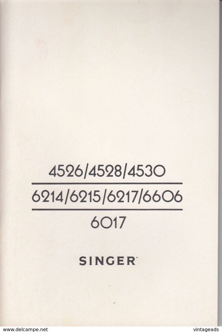 (AD384) Original Anleitung SINGER Nähmaschinen, 3-sprachig, Teil Nr. 356623-002 - Shop-Manuals