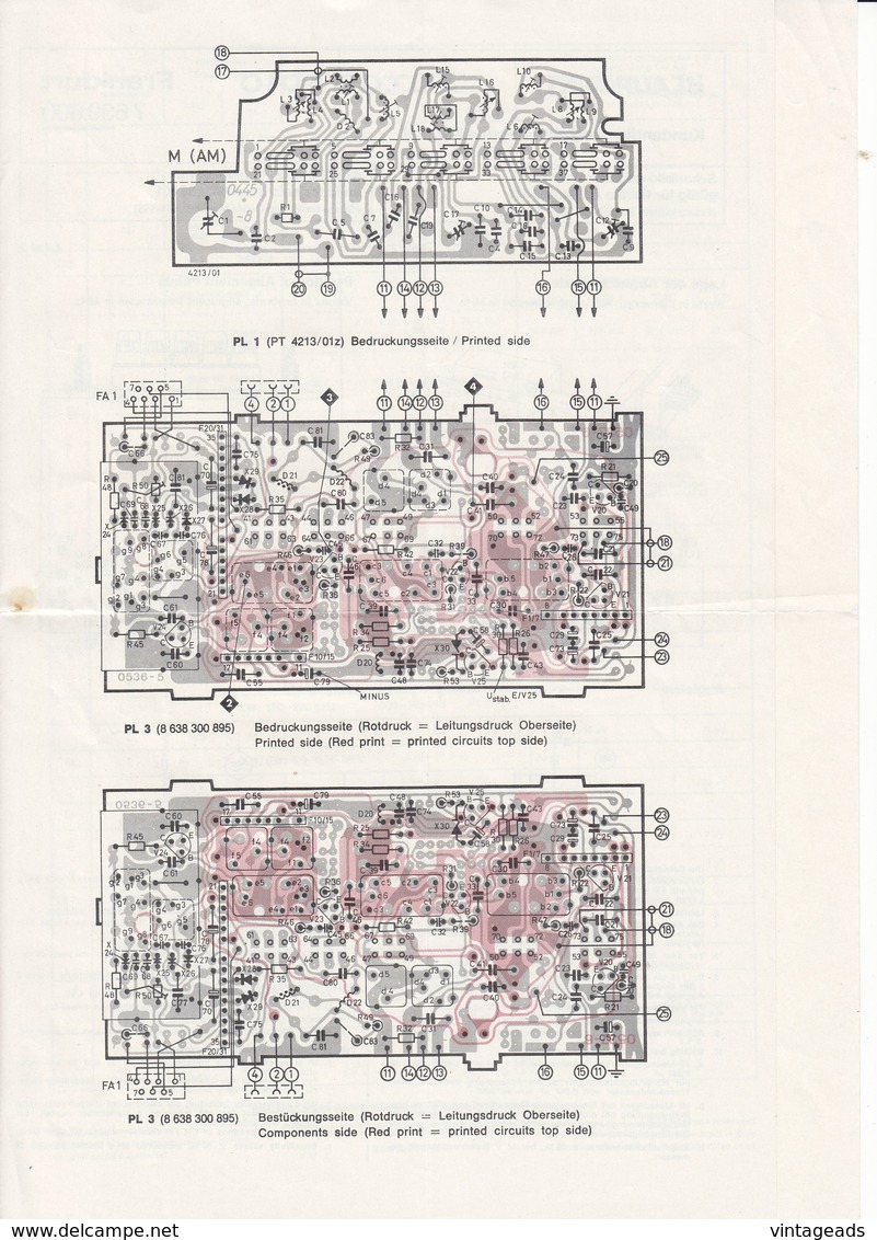 (AD390) Original Einbauanleitungen Von BLAUPUNKT Für VW 1200/1300/1500 Von 1966 - 1968 - Reparaturanleitungen