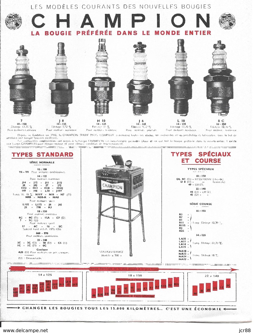 Publicité Automobile - Bougies Champion D'Allumage - Pubblicitari