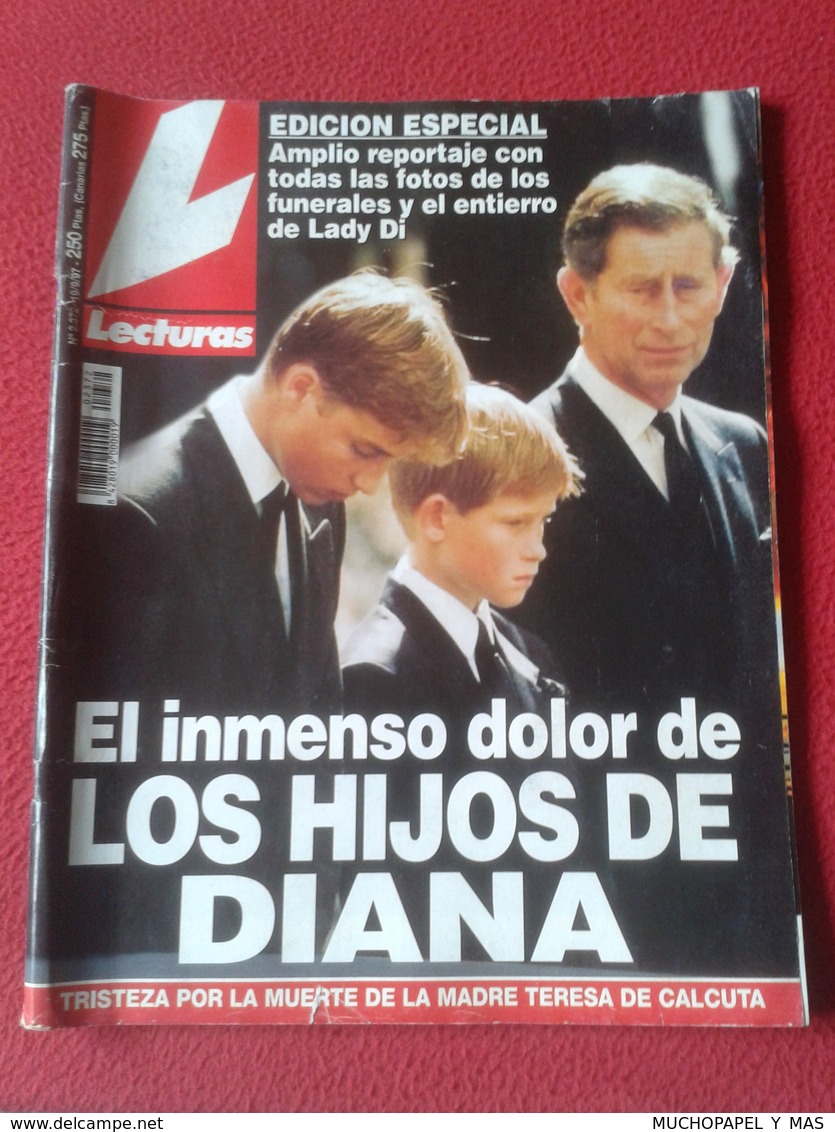 SPAIN REVISTA MAGAZINE LECTURAS EDICIÓN ESPECIAL FOTOS ENTIERRO Y FUNERALES DE DIANA LADY DI PRINCESA VER SUMARIO..VER.. - [3] 1991-…