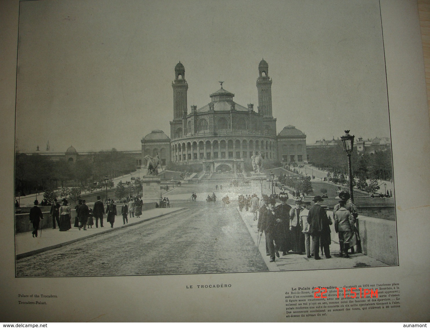 Lamina-Paris-1898--1,La Seine-Vue Prise Du Louvre--Le Trocadero--Place Clichy - El Sena Y Sus Bordes