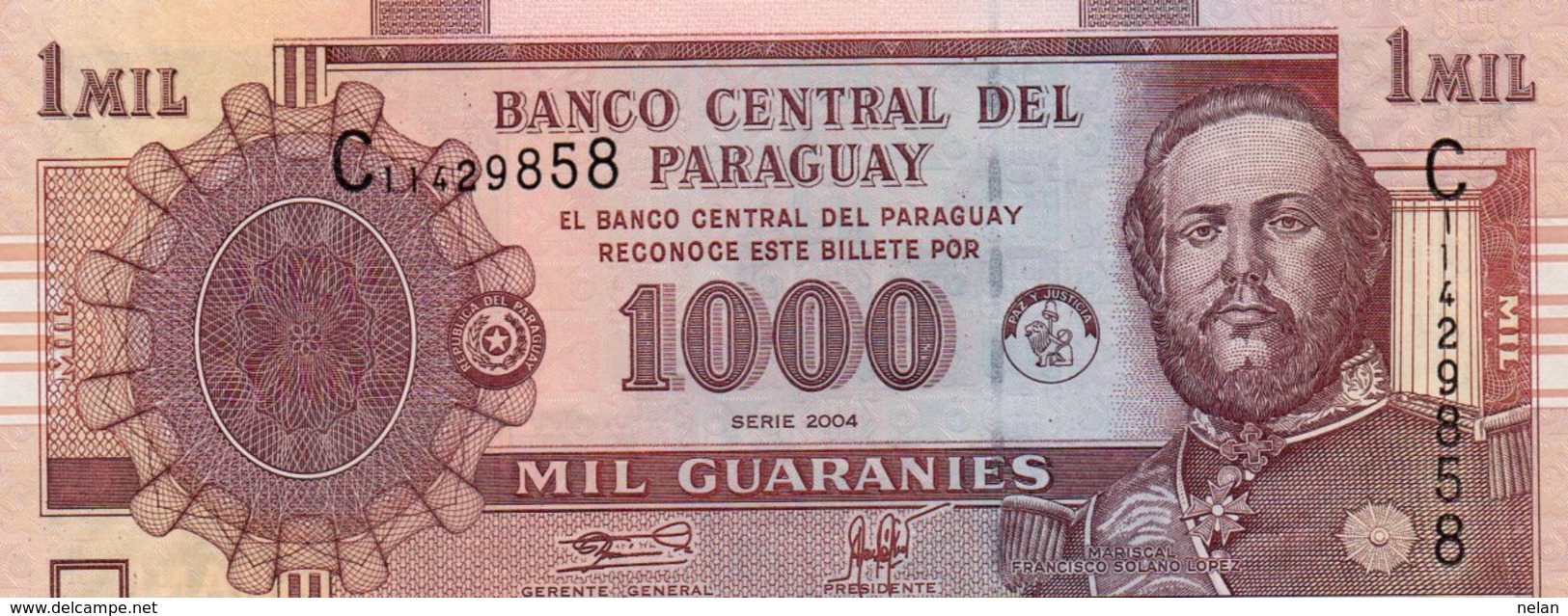 PARAGUAY 1000 GUARANIES 2004 P-222a  UNC - Paraguay