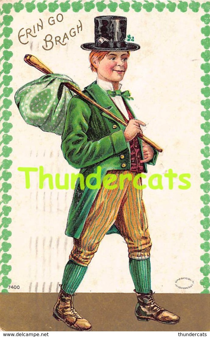 CPA EN RELIEF GAUFREE  SAINT  PATRICK'S DAY EMBOSSED CARD LEPRICORN JULIUS BIEN - Saint-Patrick