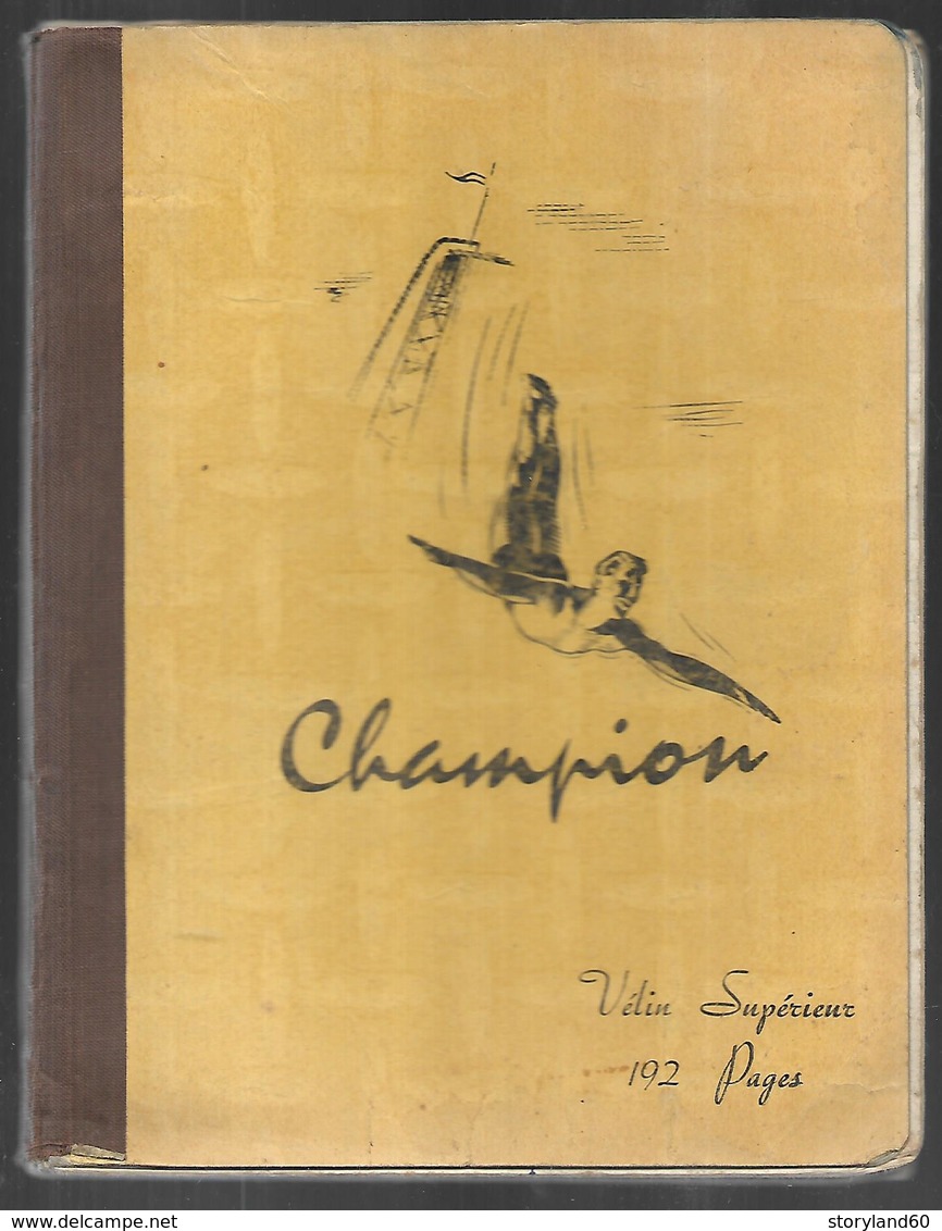 Cahiers Champion , 100 Pages , Plein, Anglais Assez Illustré à La Main Anneaux Olympique Plongeon - Sports