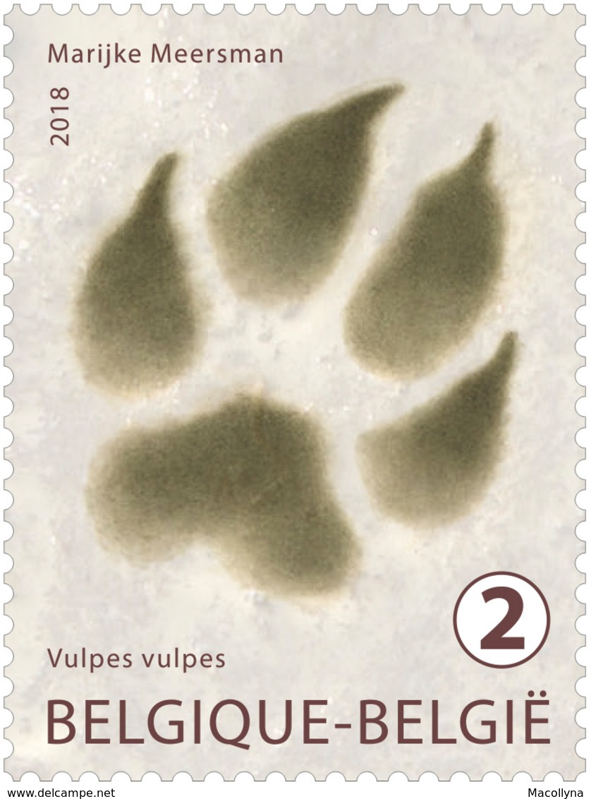 Blok 261** België 2018  In Het Spoor Van Wilde Dieren 4760/64** / Sur Les Traces Des Animaux Sauvages - 1961-2001