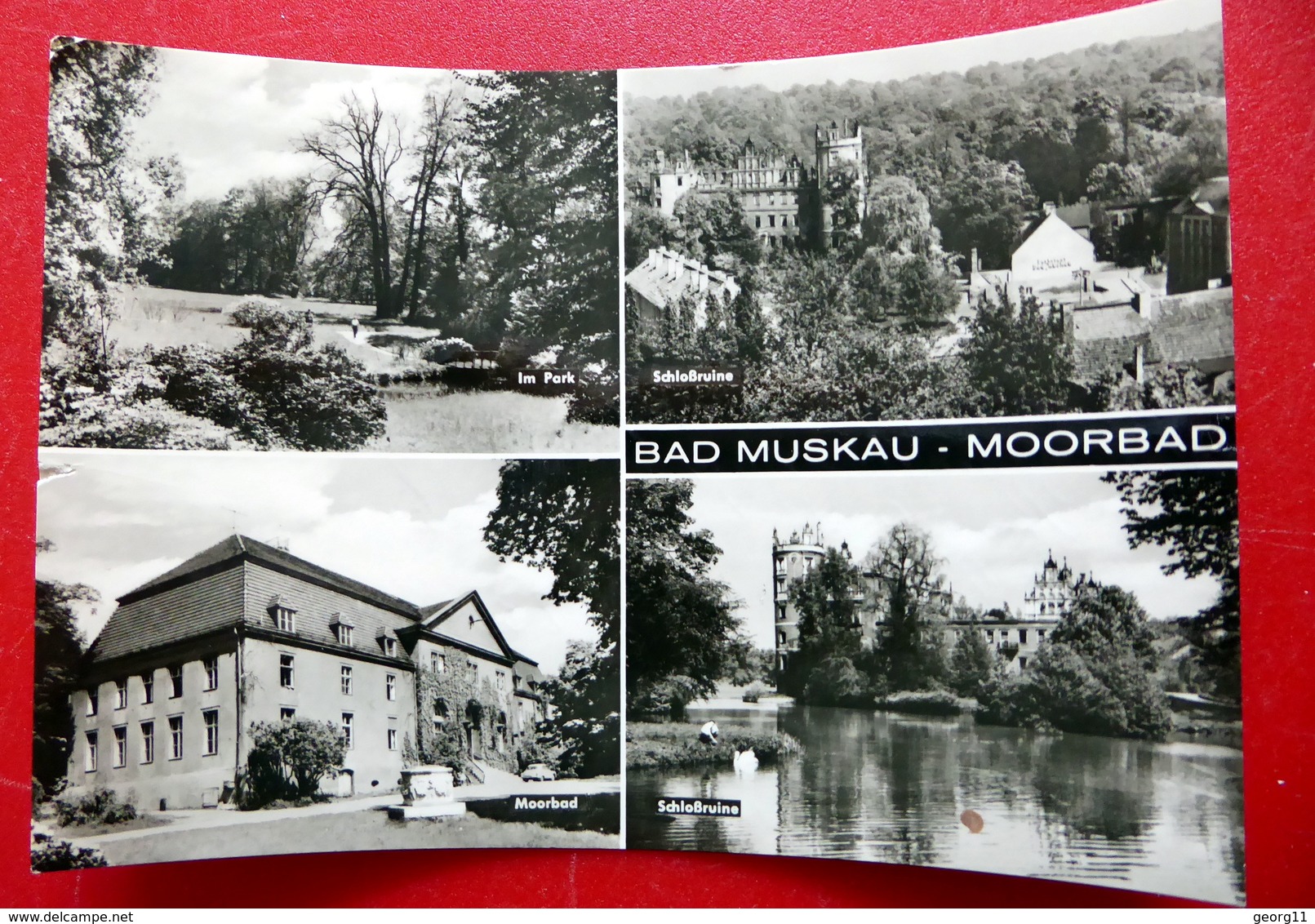 Bad Muskau - Moorbad - Schloßruine Fürst Pückler - Sorben - Görlitz - Oberlausitz - Sachsen - DDR 1970 - Echtfoto - Neustadt