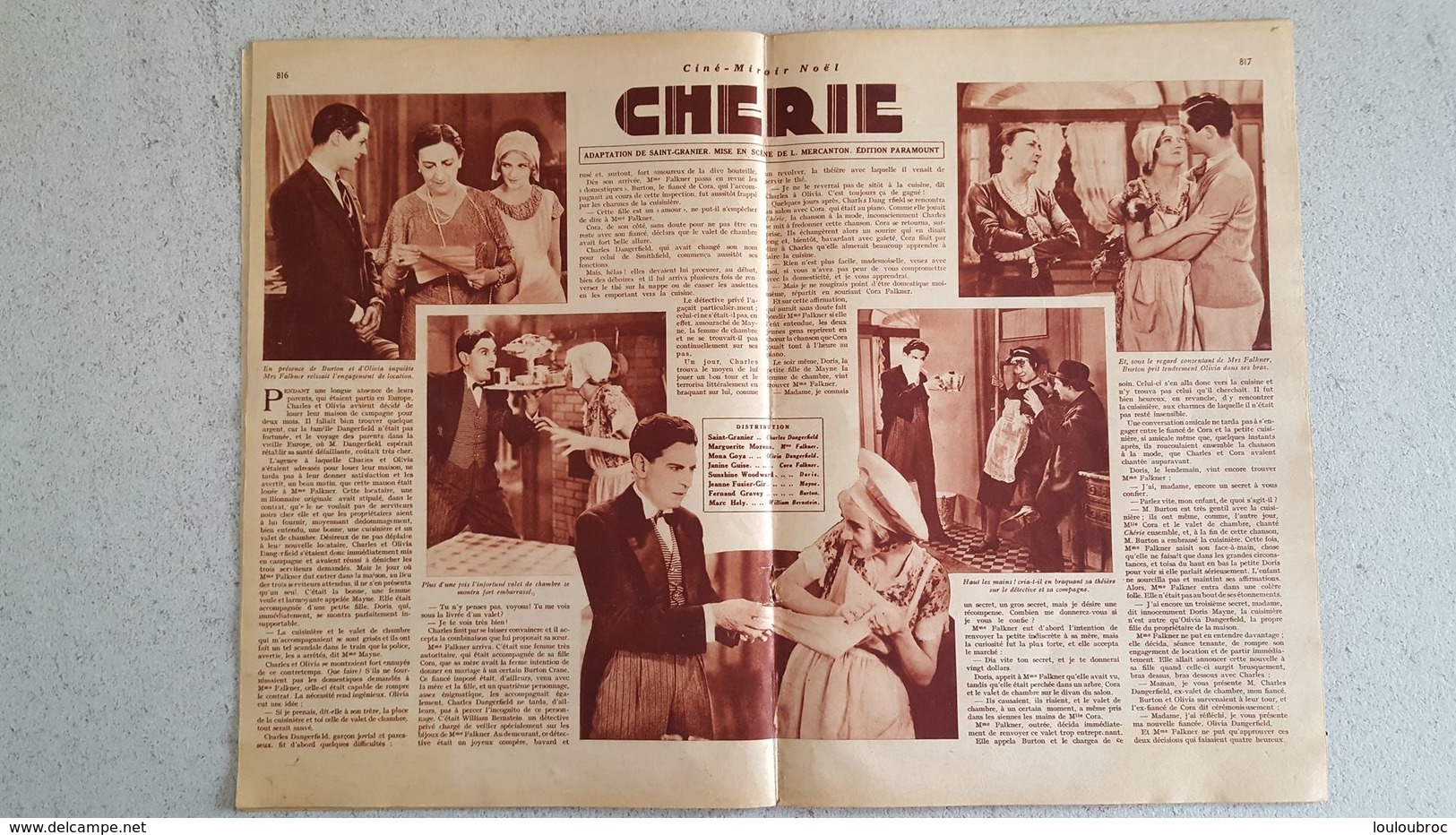 CINE MIROIR 12/1930 SPECIAL NOEL MARCELLE CHANTAL - ANNABELLA  FILM CHERIE - Cinéma/Télévision