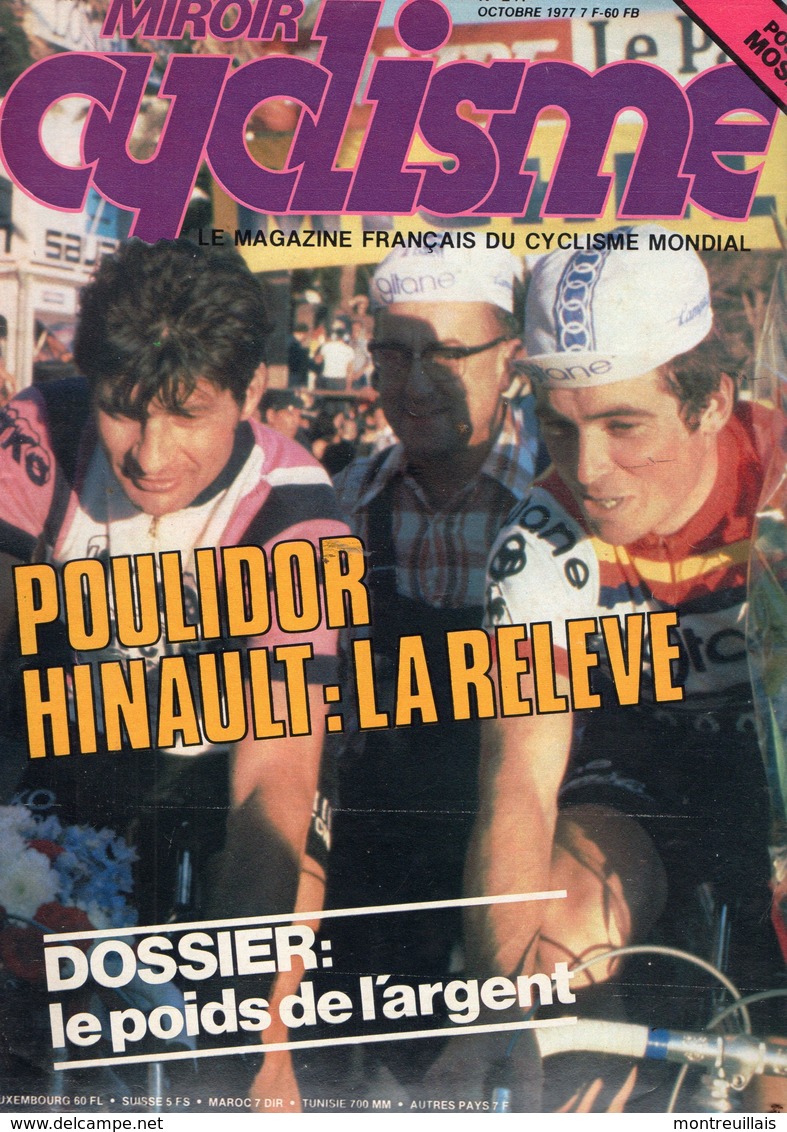 Miroir Cyclisme, De 1977, POULIDOR HINAULT : La Relève, 56 Pages, Le Poids De L'argent, Poster MOSER - Sport