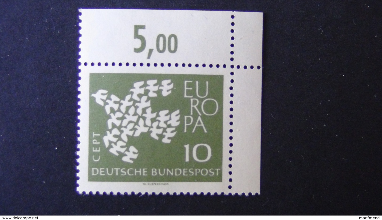 Germany - 1962 - Mi:DE 367yw, Yt:DE 239a, Sg:DE 1281a, AFA:DE 1331F**MNH - Look Scan - Ungebraucht