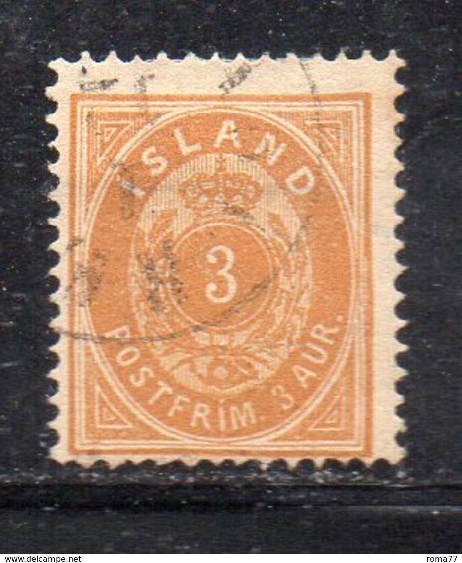 120 490 - ISLANDA 1882, Unificato  N. 12 Usato Dent 14x131/2  (M2200) - Oblitérés