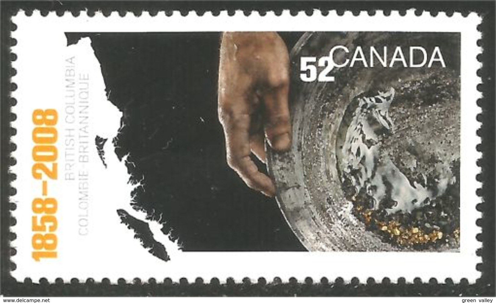 Canada British Columbia Mining Mines Gold Or Geld MNH ** Neuf SC (C22-99gold) - Neufs