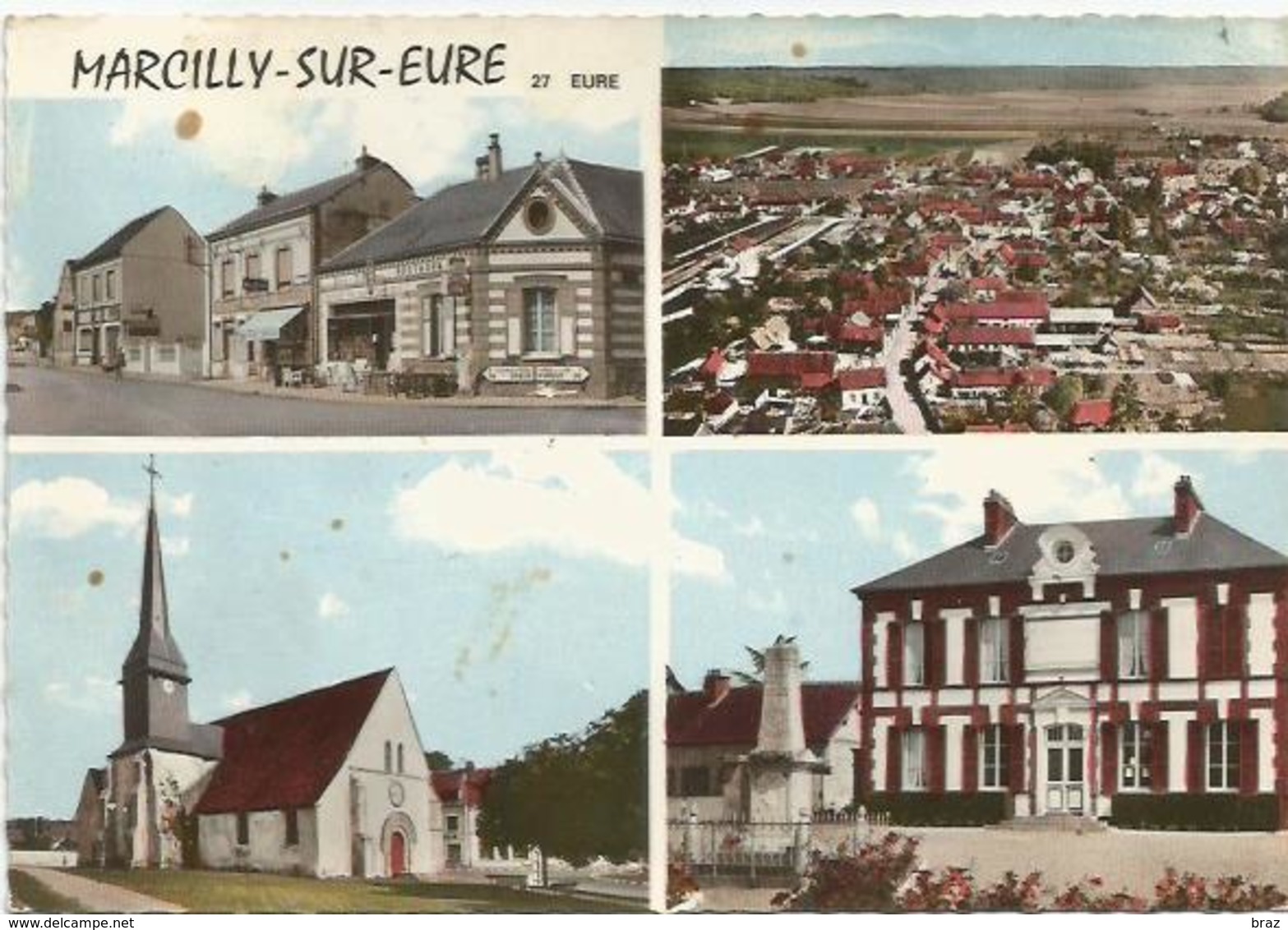 CPSM Marcilly Sur Eure (etat Moyen) - Marcilly-sur-Eure