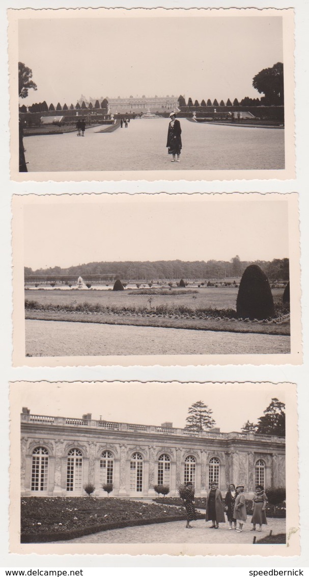 27415 Trois Photos 1937 VERSAILLES Parc France - Places