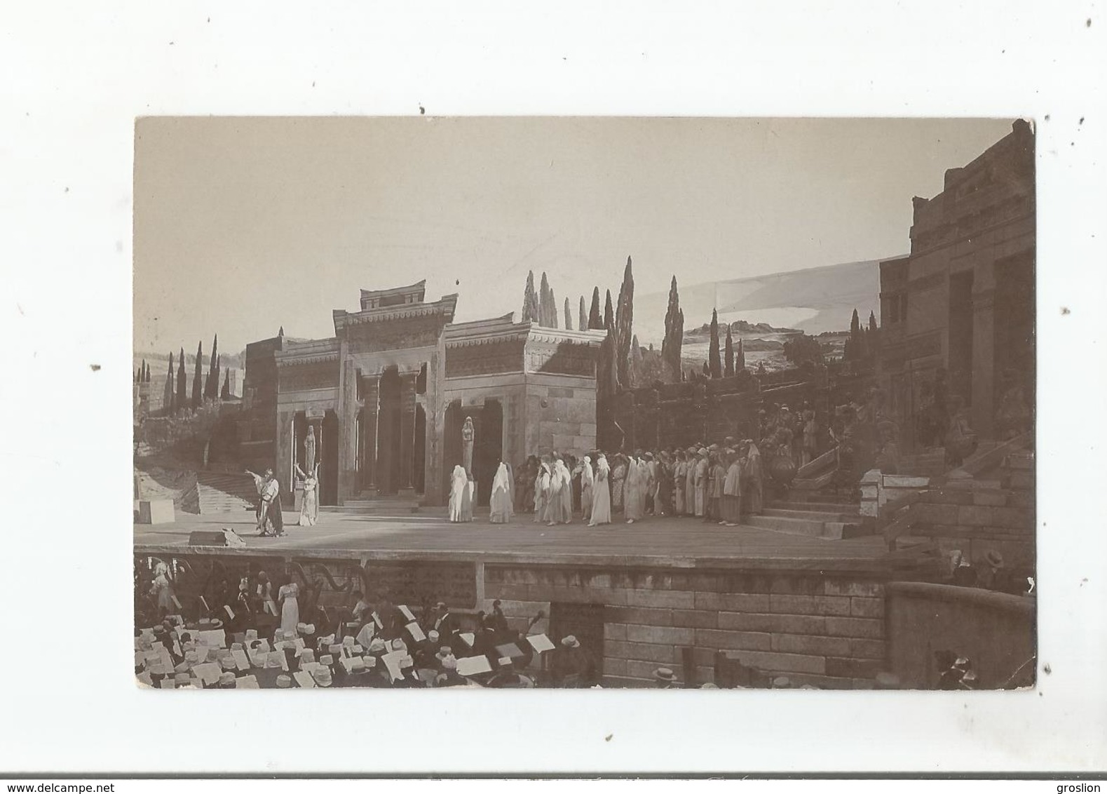 BEZIERS (HERAULT) CARTE PHOTO SCENE THEATRALE AUX ARENES - Beziers