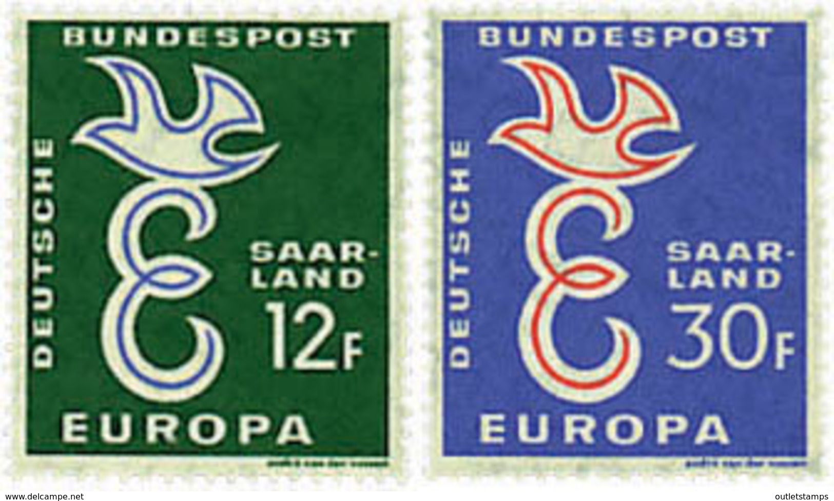 Ref. 262170 * HINGED *  - GERMANY. Sarre . 1958. EUROPA CEPT. IN THE SERVICE OF THE EUROPEANIST IDEA. EUROPA CEPT. AL SE - Otros & Sin Clasificación