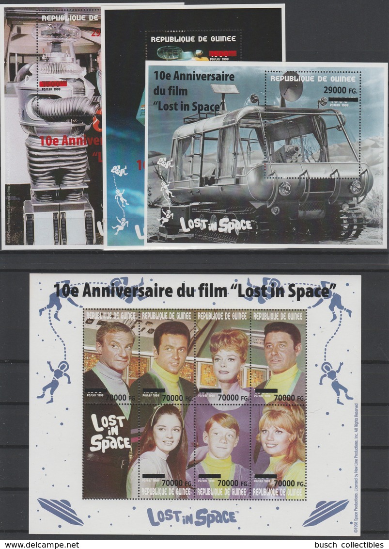 Guinée Guinea 2008 Mi. 6345 - 51 Bl. 1654-6 Surchargé Overprint Lost In Space Espace Film Movie Raumfahrt - Afrika