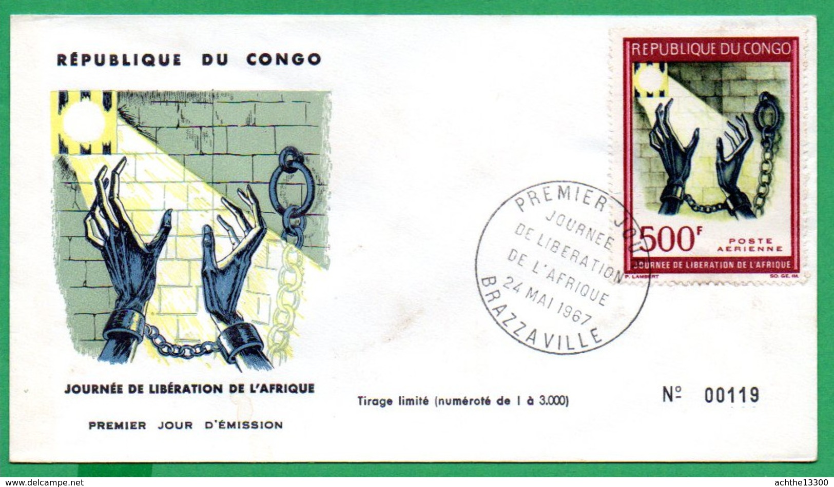 CONGO Brazzaville - Journée De Libération De L'Afrique 1967 - FDC