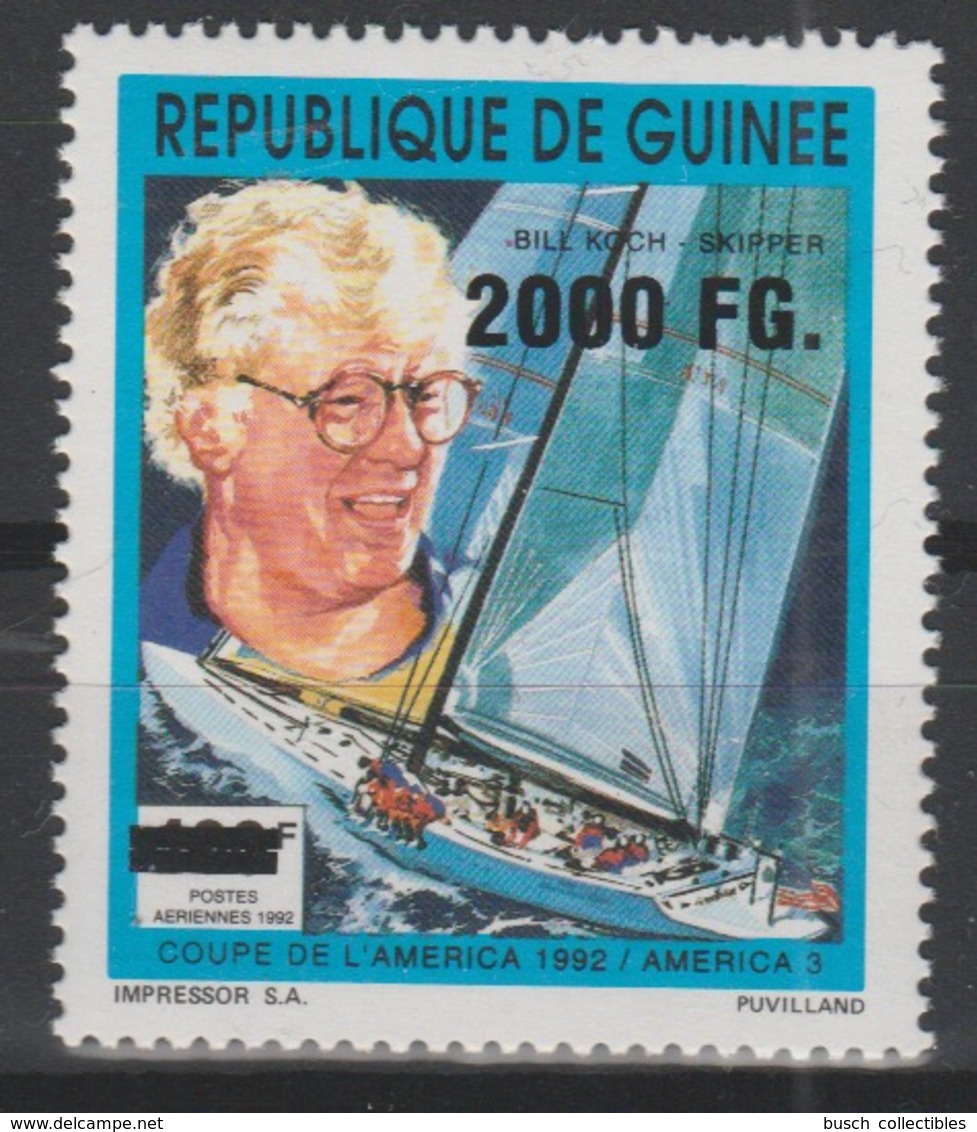 Guinée Guinea 2009 Mi. 6720 Surchargé Overprint Voile Sailing Segeln Bill Koch Skipper Sport Boot Boat Bateau - Sailing