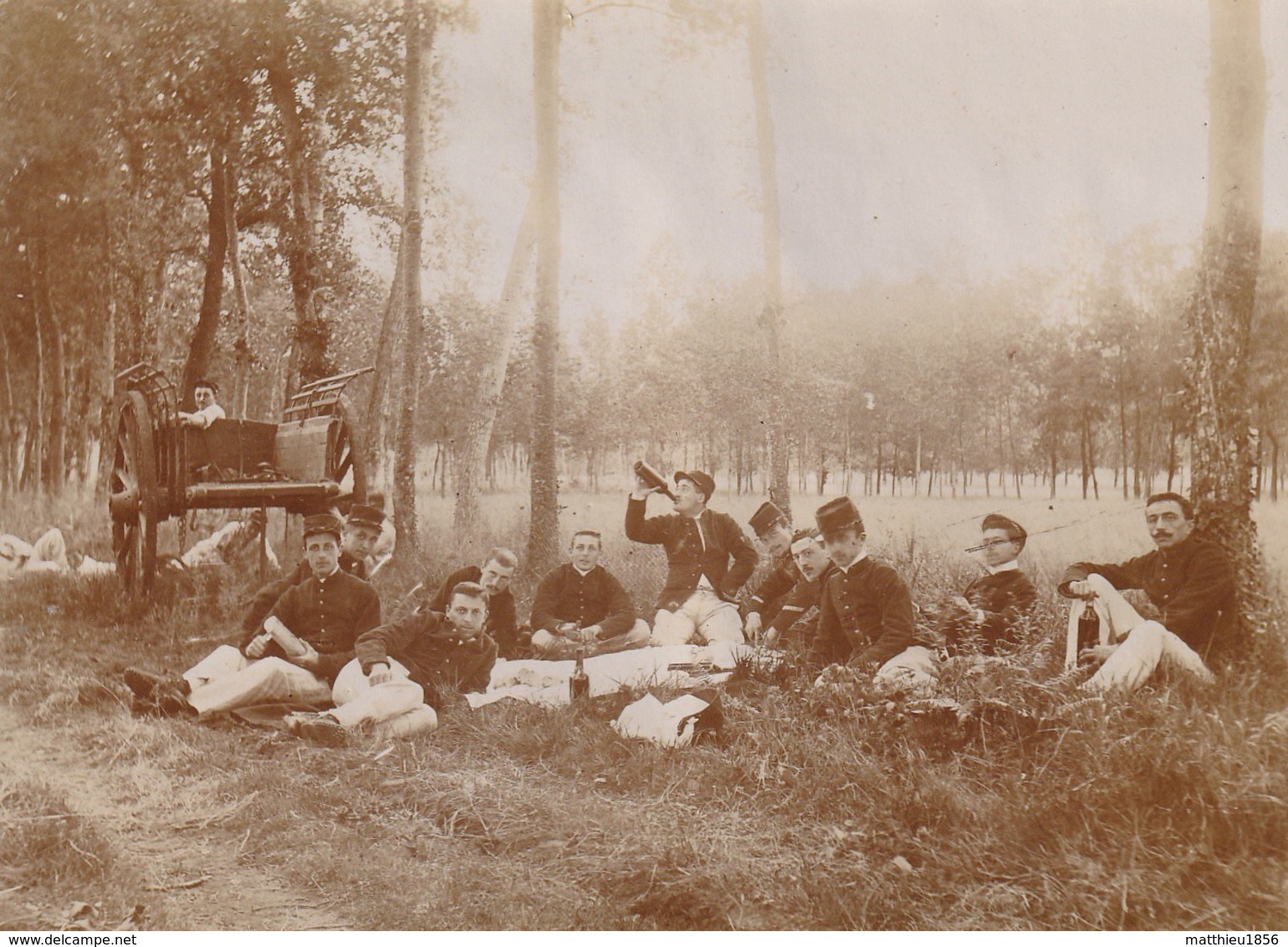 Photo 1905 LA FLECHE - Le Prytanée Militaire, Un Groupe De Soldats (A219) - La Fleche