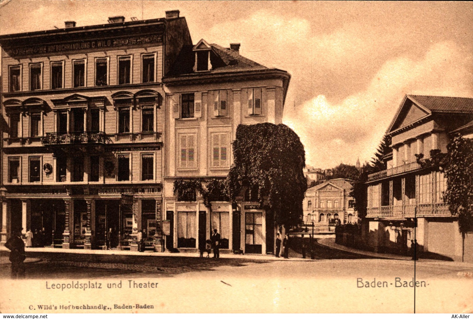 Baden-Baden Leopoldsplatz Buchhandlung Wild Theater Ngl - Baden-Baden