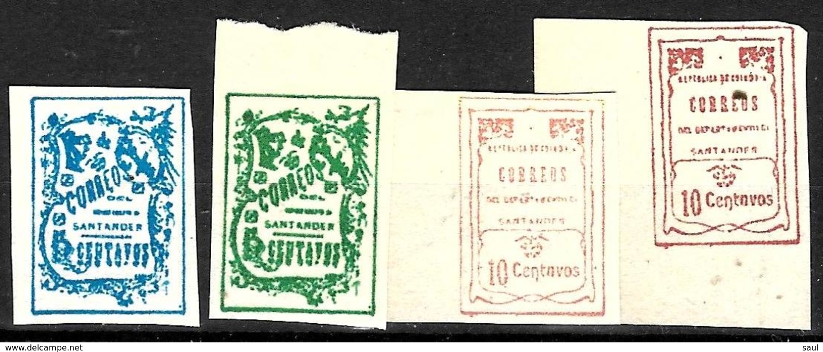 180 - COLOMBIE  - SANTANDER - 1904 - CRUDE FORGERIES, FALSES, FAKES, FAUX, FALSOS, FALSCHEN - Non Classés