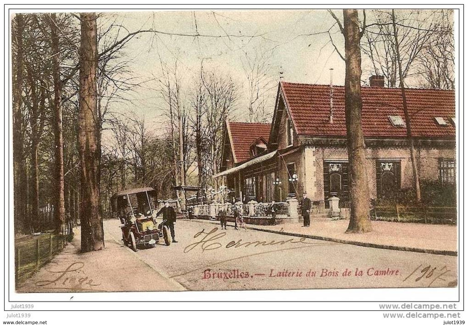 BRUXELLES ..-- LAITERIE Du Bois De La Cambre . 1907 Vers DEINZE . Voir Verso . - Cafés, Hôtels, Restaurants