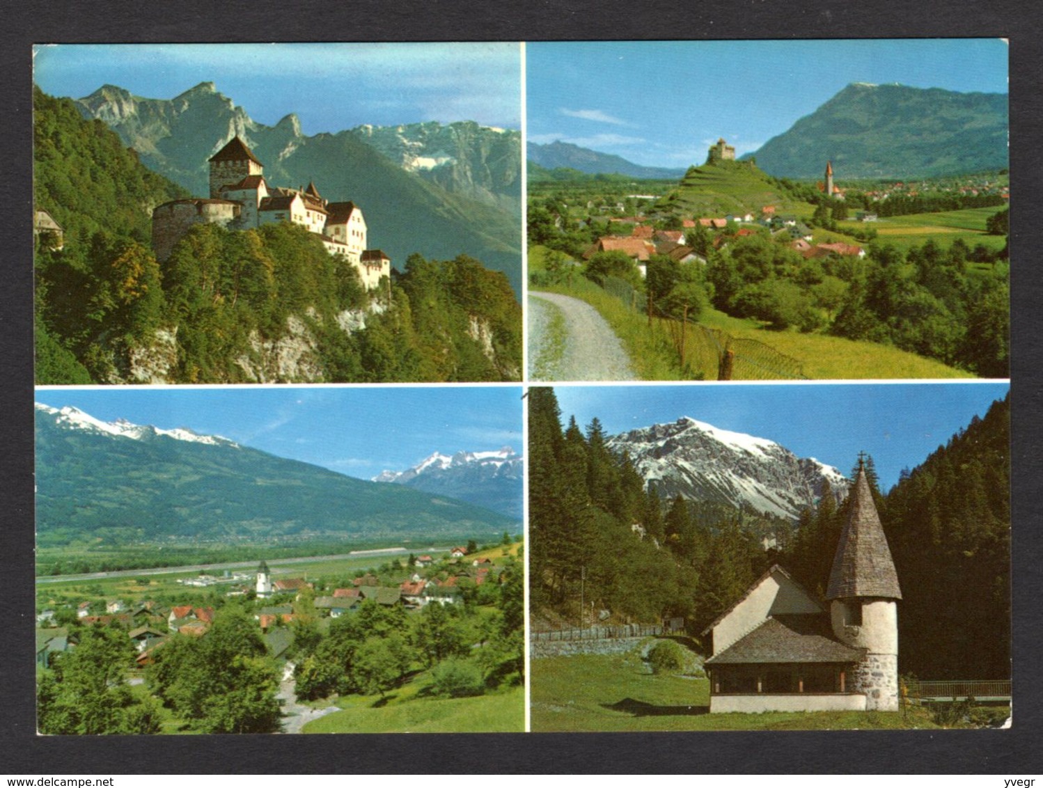 Liechtenstein - N° 540 -  Fürstentum - Schloss Vaduz, Balzers Mit Schloss Gutenberg - Triesen - Kirchlein Im Steg - Liechtenstein