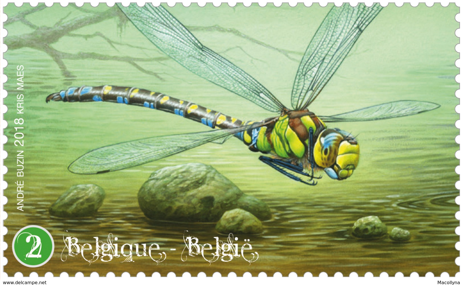 Libellen (5 Losse Zegels Nrs 2) / Libellules ( Les 5 Timbres N°2 Seuls) - 1961-2001