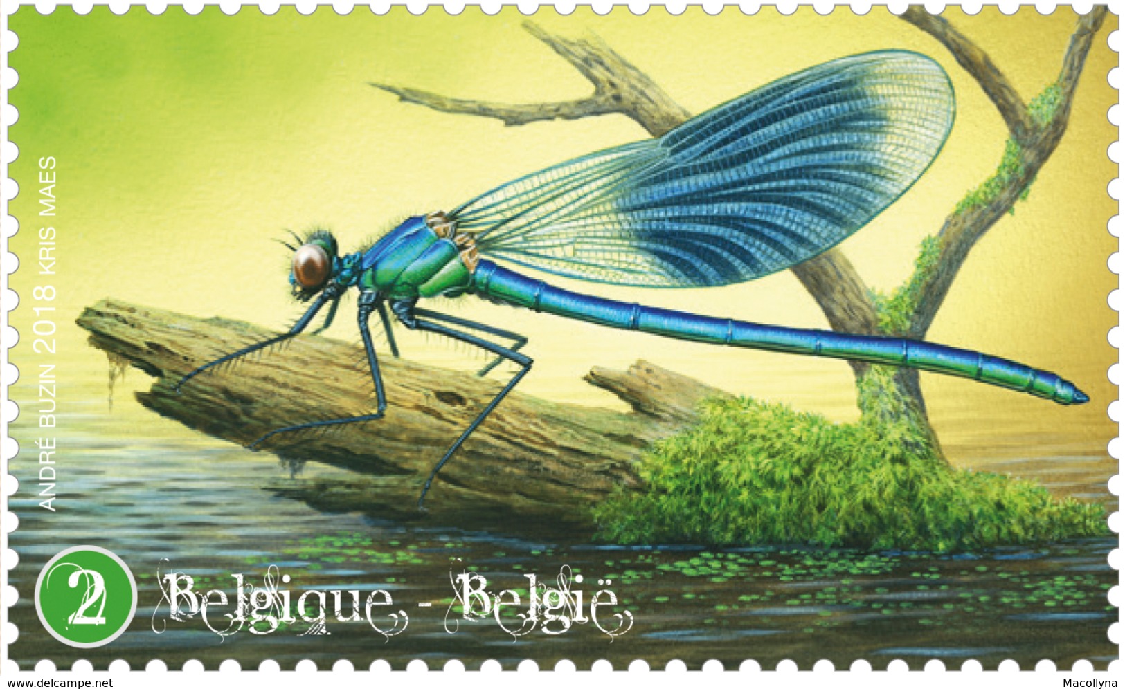 Libellen (5 Losse Zegels Nrs 2) / Libellules ( Les 5 Timbres N°2 Seuls) - 1961-2001