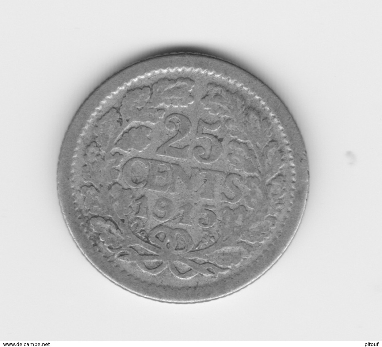 25 Cents Pays Bas 1915  TTB - 25 Centavos