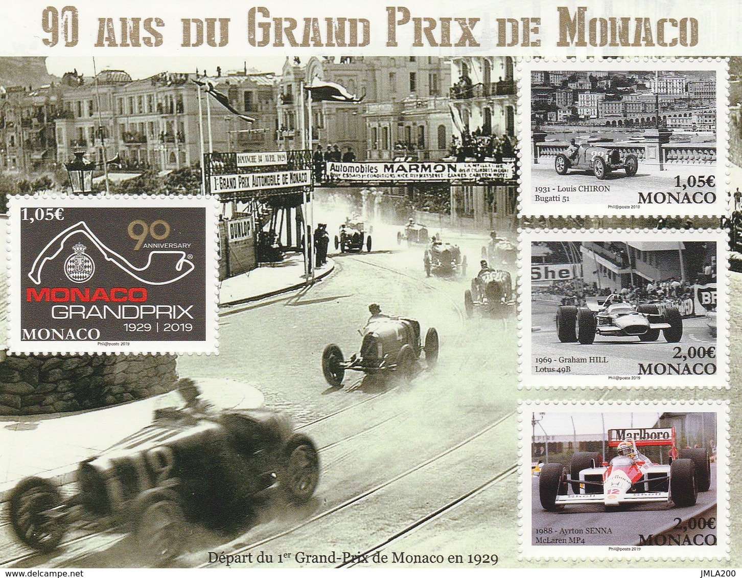 MONACO 2019 90 Ans Du GRAND PRIX De MONACO NEUF ** - Blocchi