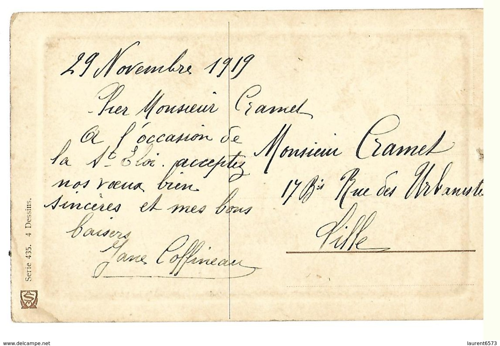 Carte Illustrateur Signée O. Merté 29/11/1919 - Mertè, O.