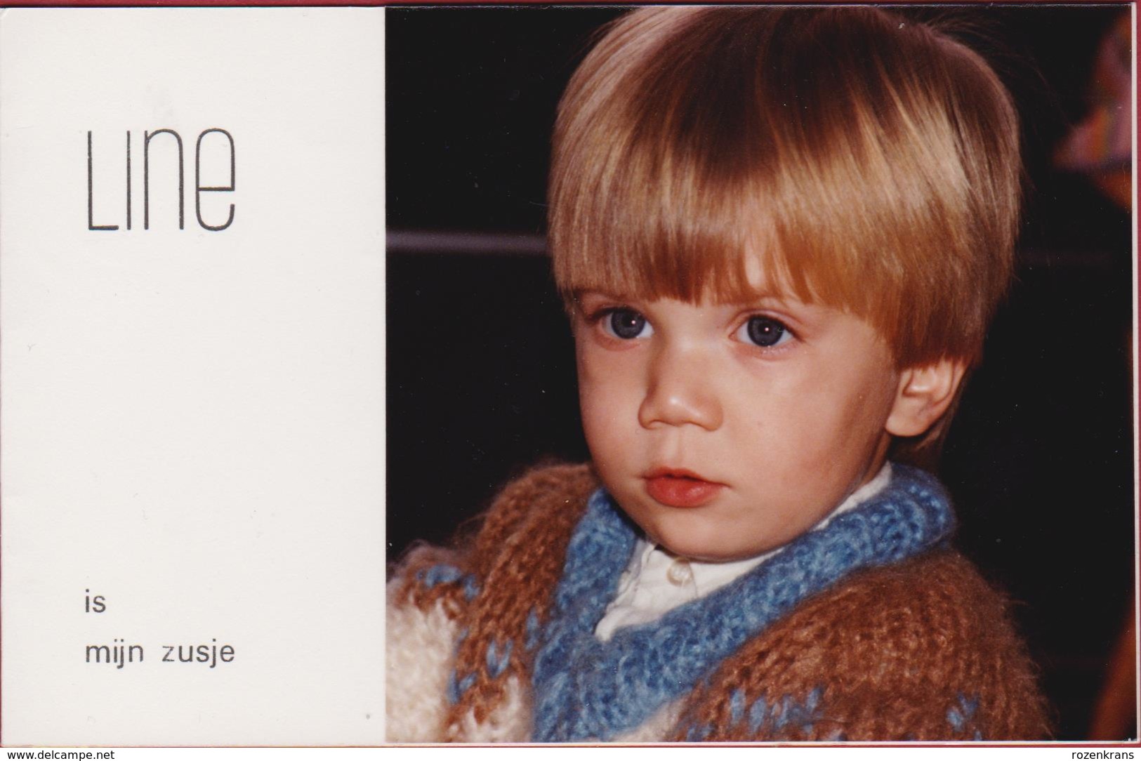 Geboortekaartje 1984 Carte Faire Part De Naissance Birth Card Baby Bebe Announcement Line Van Huynegem Vanhout Deurne - Geburt