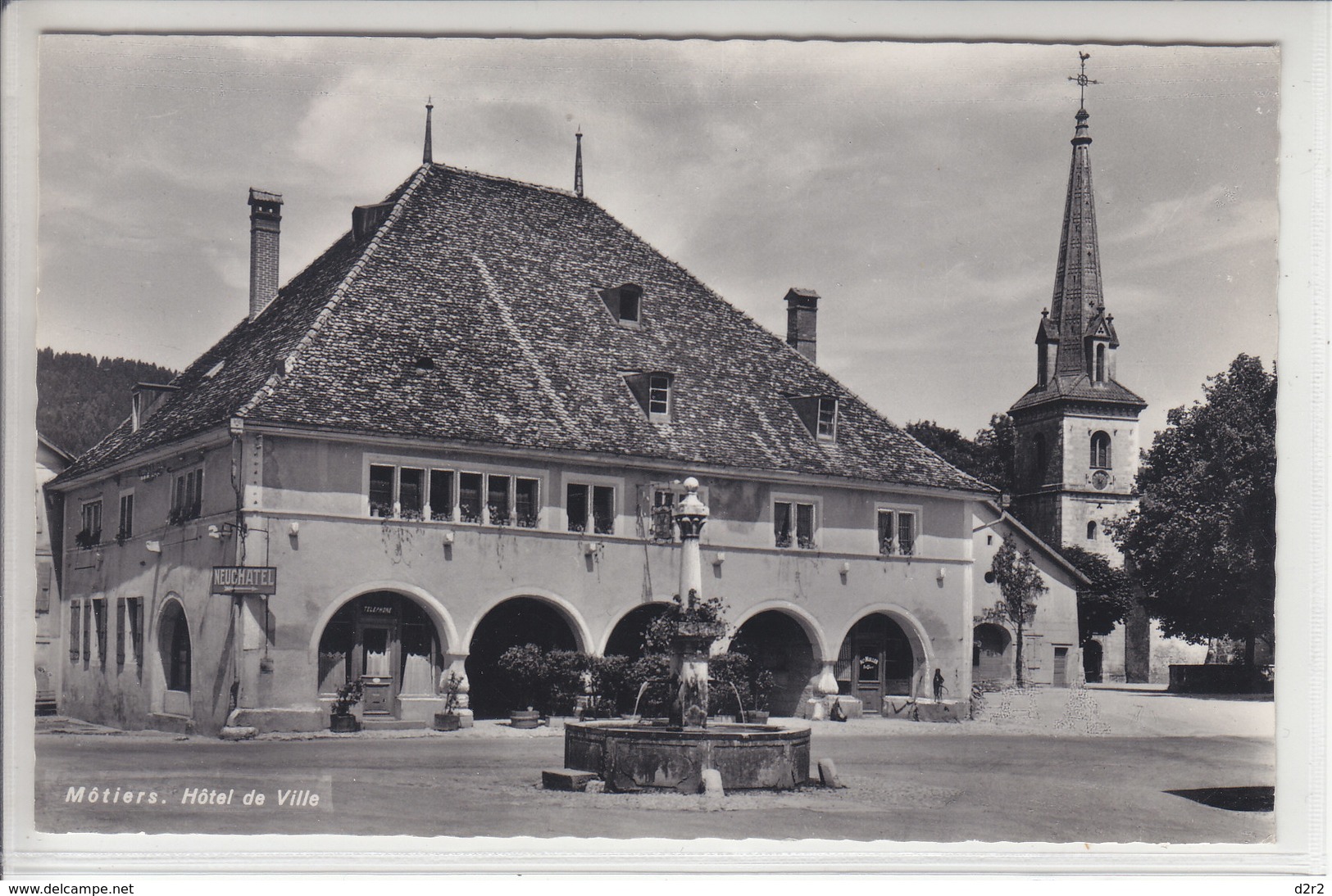 MÔTIERS - HÔTEL DE VILLE - CACHET MILITAIRE - Môtiers 