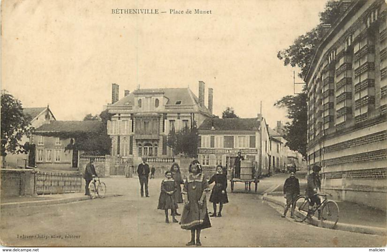 - Marne -ref-A942- Betheniville - Place De Munet - Peinture Vitrerie Coscia Muno - Magasins - Metiers - - Bétheniville