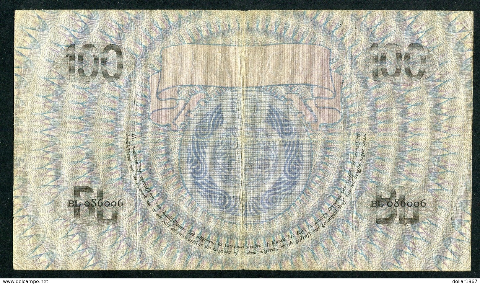 Netherlands  - 100 Gulden 1921 'Grietje Seel' 116-3B - See The 2 Scans For Condition.(Originalscan ) - [1] …-1815: Vor Dem Königreich