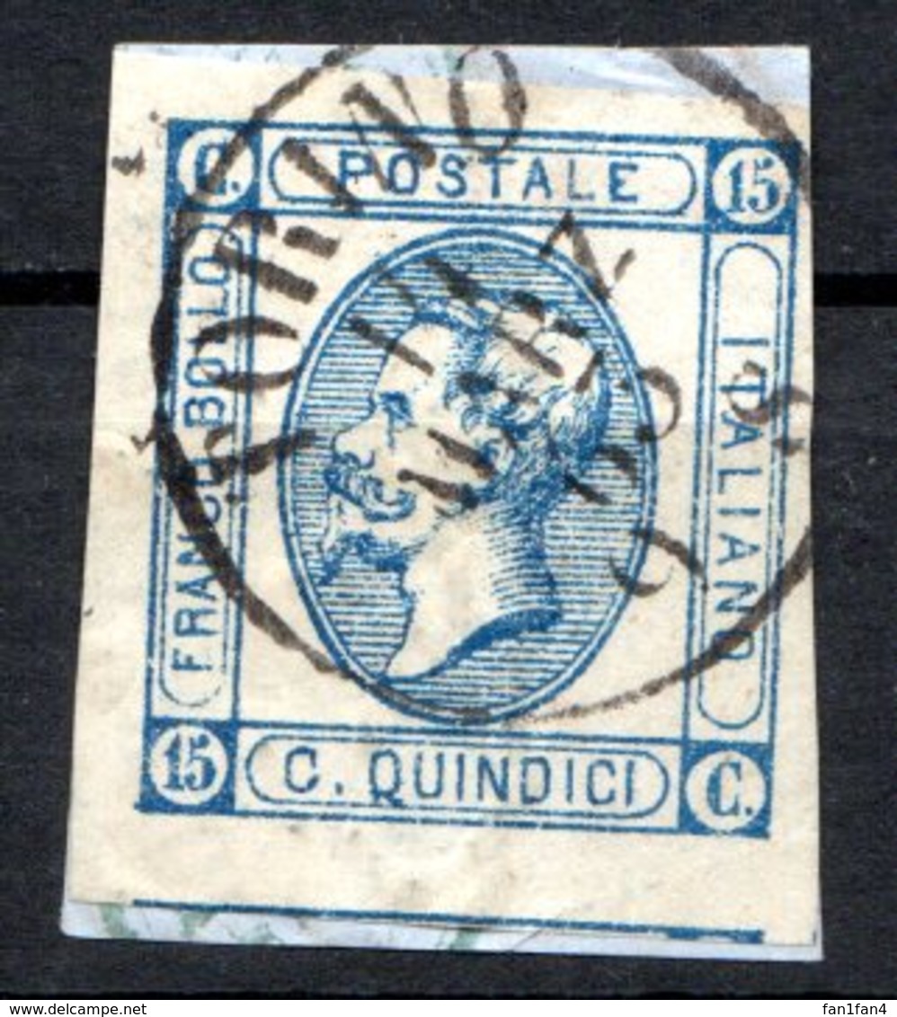 ITALIE (Royaume) - 1863 - N° 10 - 15 C. Bleu - (Effigie De Victor-Emmanuel II En Relief) - Mint/hinged