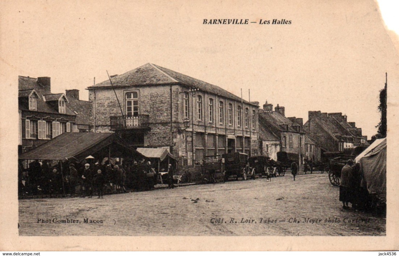 Carte Postale Ancienne - Non Circulé - Dép. 14 - BARNEVILLE  - Les Halles - Coin Haut Droite Coupé - - Autres & Non Classés