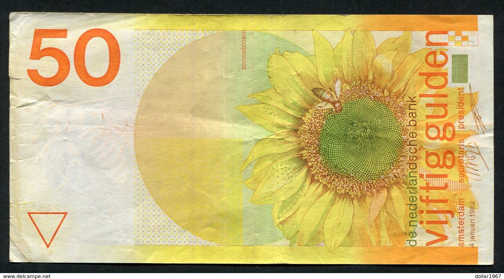 Netherlands  - 50 Gulden 1982 'Zonnebloem' / 4192602741 - See The 2 Scans For Condition.(Originalscan ) - [1] …-1815 : Avant Royaume