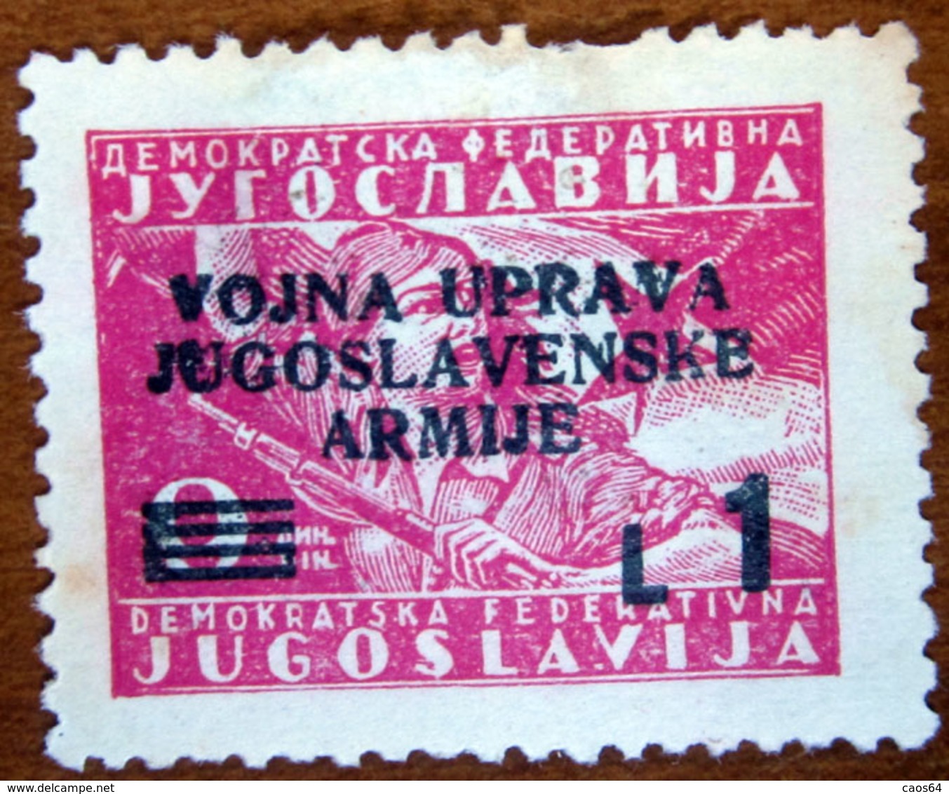 1945 JUGOSLAVIA Vojna Uprava Jugoslavenske Armije  9 Sovrastampato L 1 - Linguellato - Nuovi