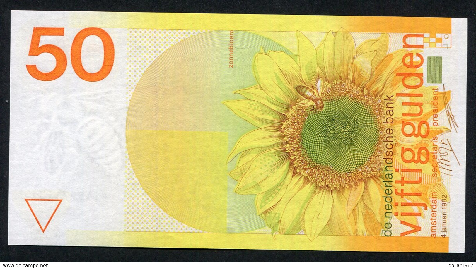 Netherlands  - 50 Gulden 1982 'Zonnebloem' / 4145971131 / UNC. - See The 2 Scans For Condition.(Originalscan ) - [1] …-1815 : Before Kingdom