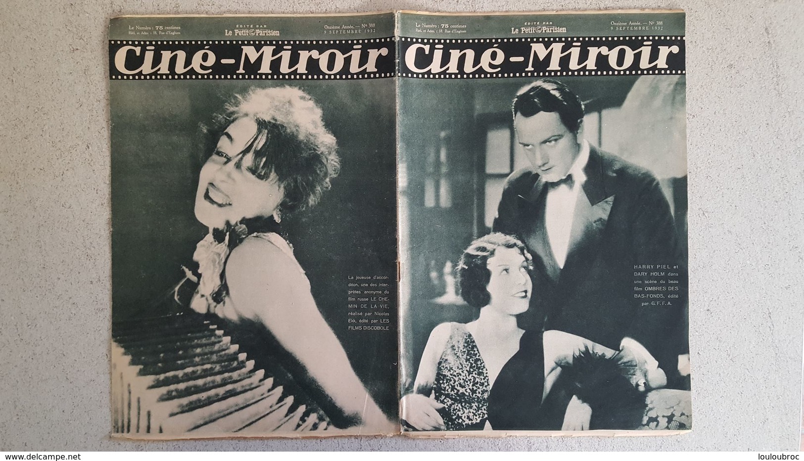 CINE MIROIR 09/1932 N°388 HARRY PIEL ET DARY HOLM - MA FEMME HOMME D'AFFAIRES - Cinéma/Télévision