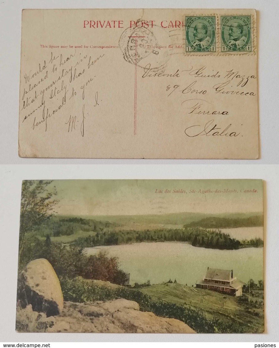Cartolina Postale Privata Per Ferrara - Anno 1908 - Covers & Documents