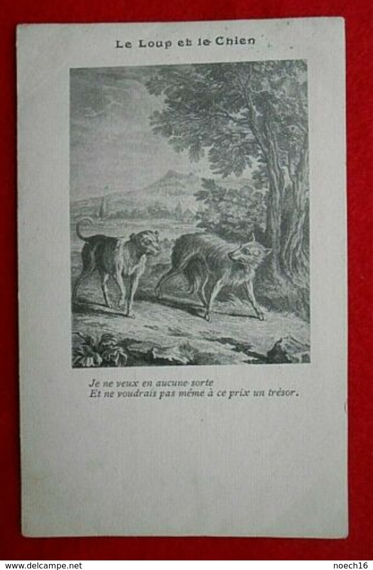 CPA Fantaisie Le Loup Et Le Chien - Contes, Fables & Légendes