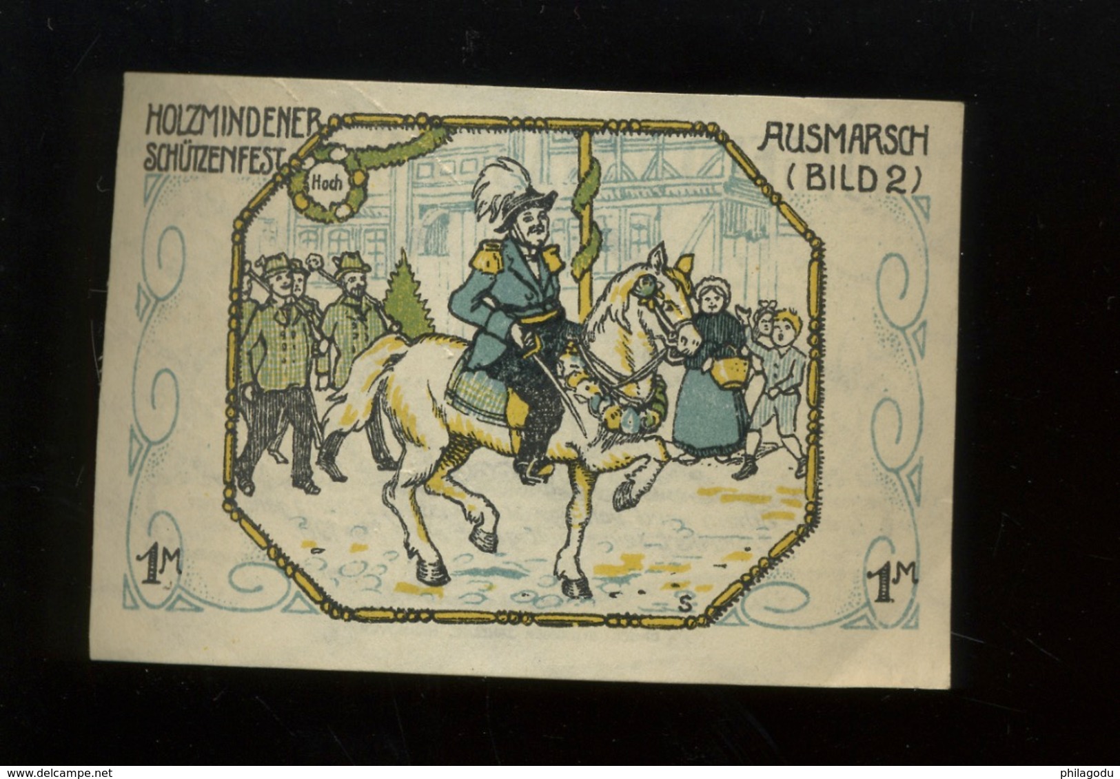 Notgeld.   Stadt HOLZMINDEN. 1 Mark Mai 1922. Cavalier. Uniforme Horse Pferd - Ohne Zuordnung