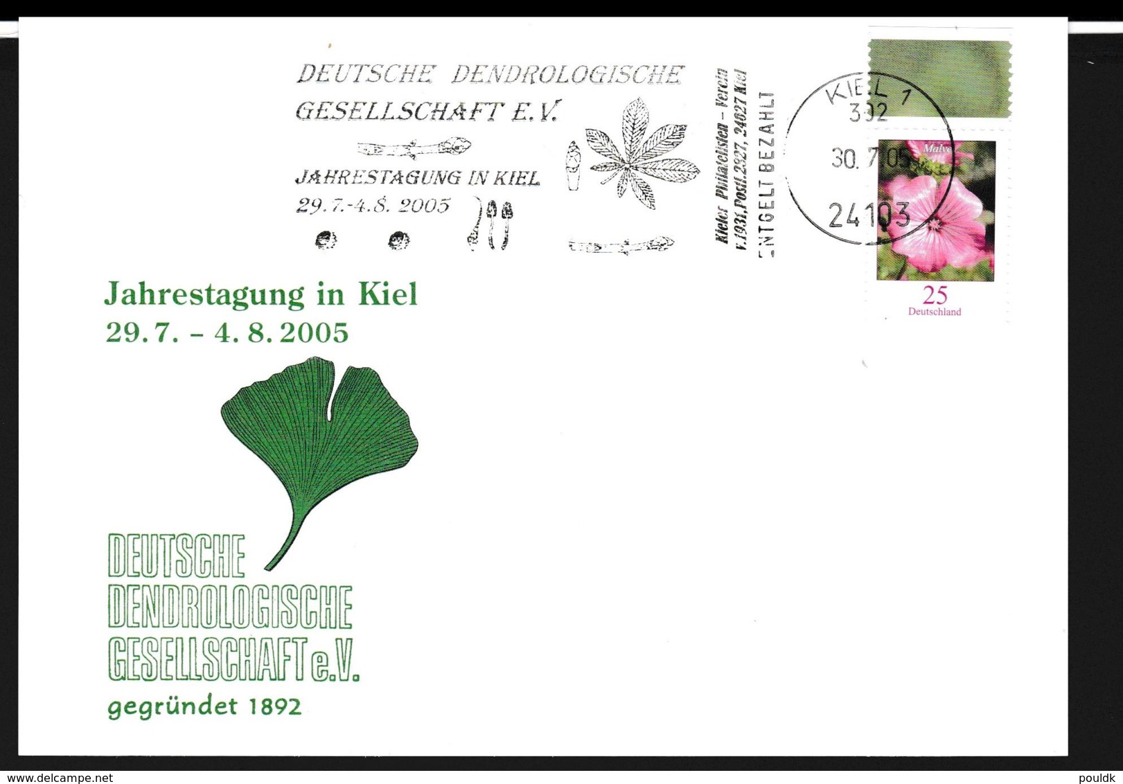 Germany Card 2005 Kiel Deutsche Dendrologische Geschellschaft Jahrestagung Kiel (G110-1) - Lettres & Documents