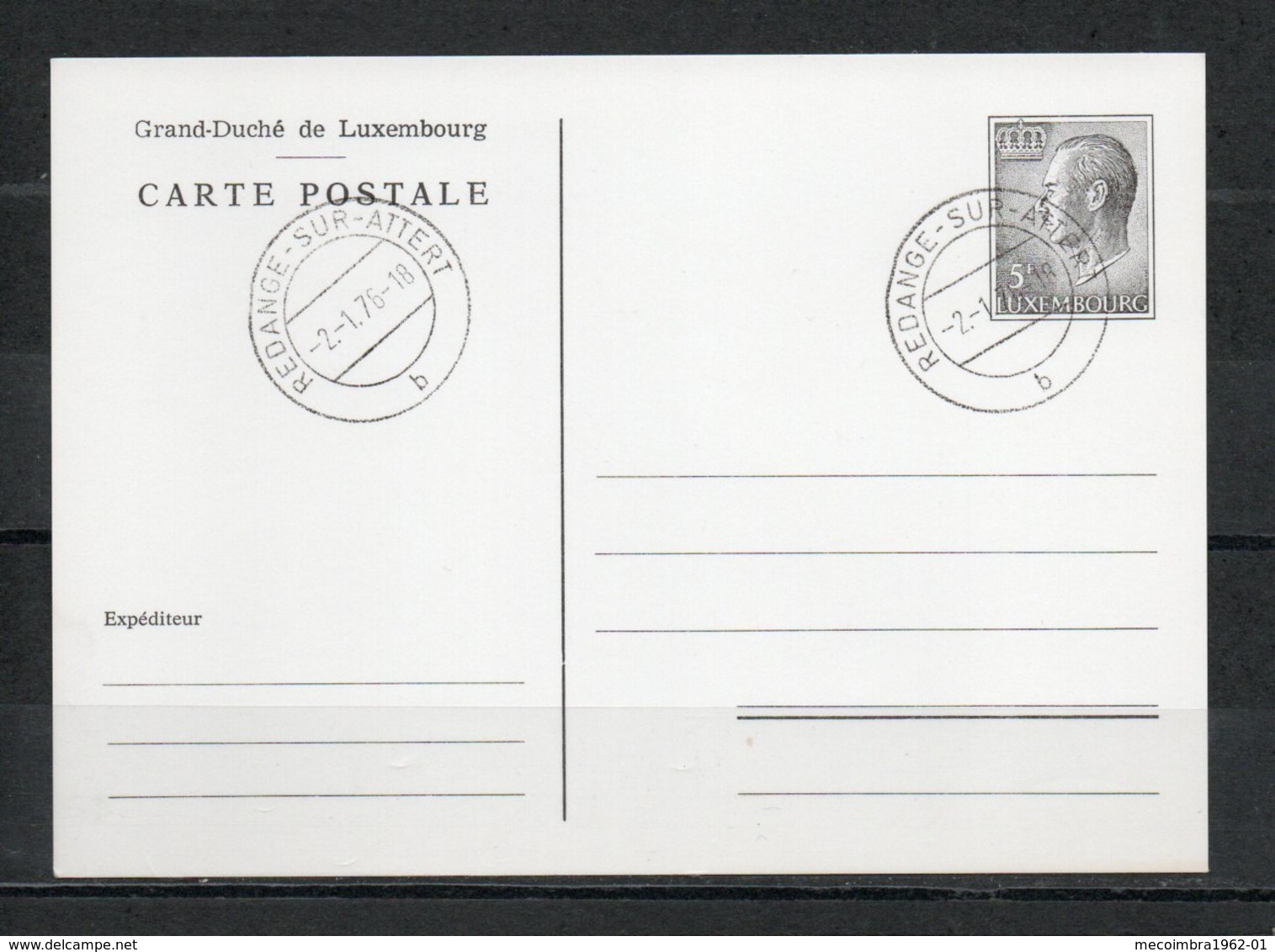 (mec) - Luxembourg Entier Postal "Grand-Duc Jean 5 Francs Gris 2.1.1976" (n.°140) - Ganzsachen